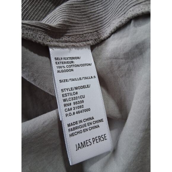 James Perse Womens 3 Large Roll Tab Contrast Panel Luxury Prep Old Money Shirt - Picture 10 of 13